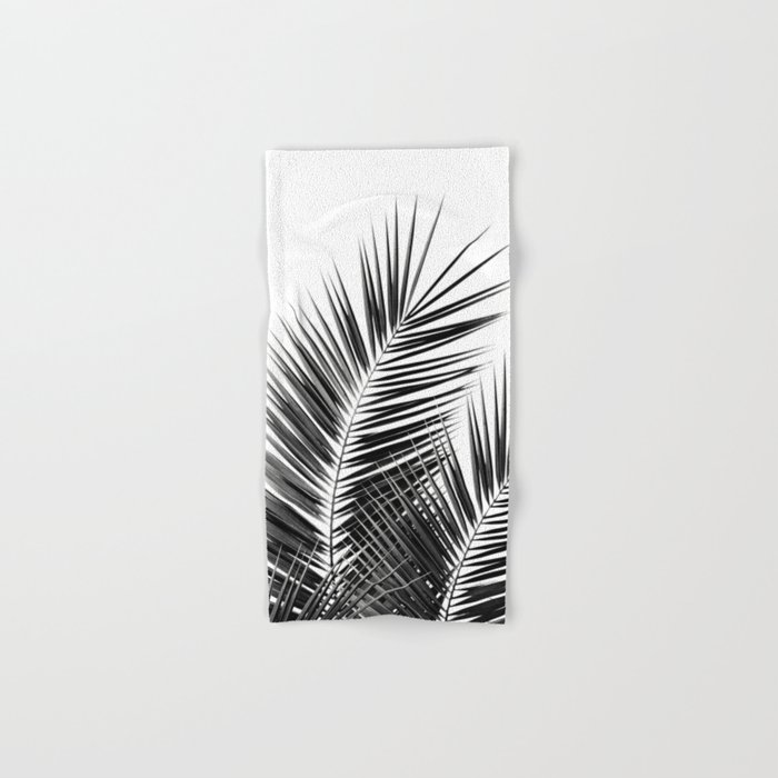 Black Palm Leaves Dream - Cali Summer Vibes #1 #tropical #decor #art #society6 Hand & Bath Towel