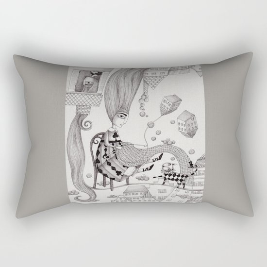 Falling Up Rectangular Pillow