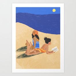 Summer on the beach Art Print
