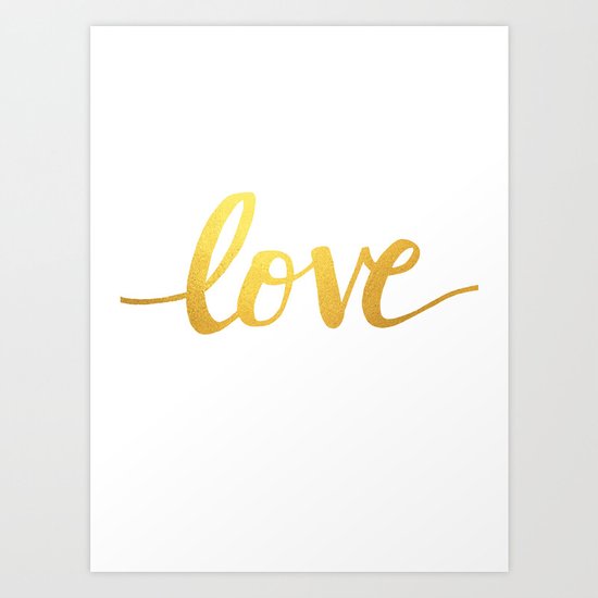 Love Gold Art Print
