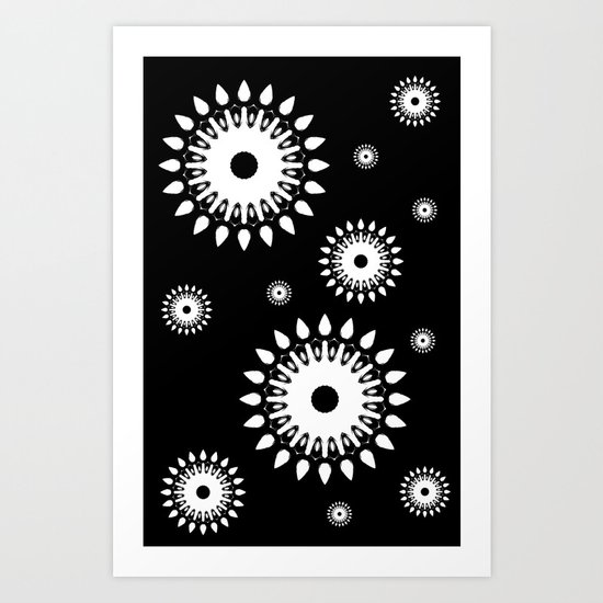 Black and white Art Print