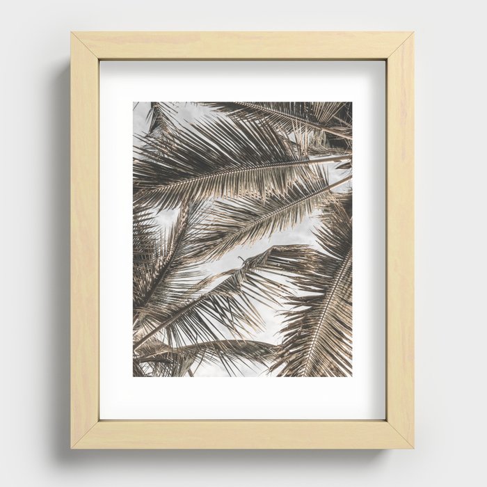 Tropical Palm Trees Recessed Framed Print