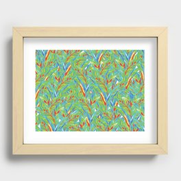 Banana Leaf Heat Map Pattern Recessed Framed Print