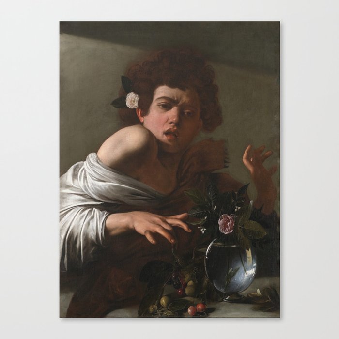  Caravaggio - Boy bitten by a Lizard Canvas Print