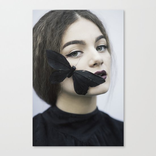 Butterfly black Canvas Print