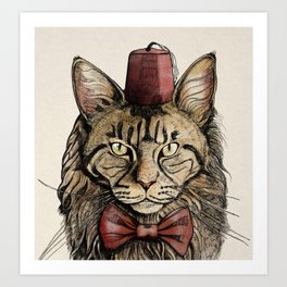 Doctor Who Cat Art Print
