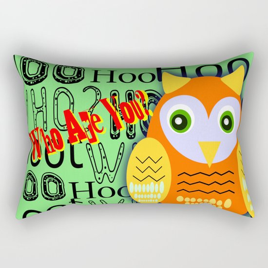 Hoo Are You? Rectangular Pillow