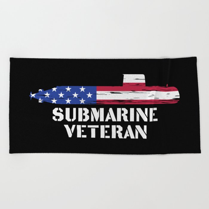 Submarine Veteran Submariner US Military Beach Towel