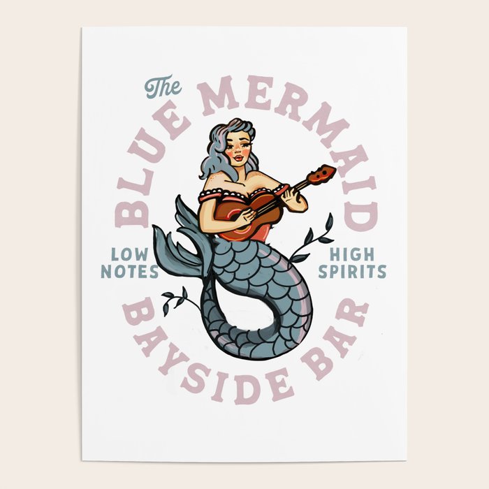 The Tipsy Mermaid Funny Whiskey Drinking Party Tattoo Pinup Tank Top