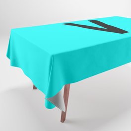 LETTER v (BLACK-CYAN) Tablecloth