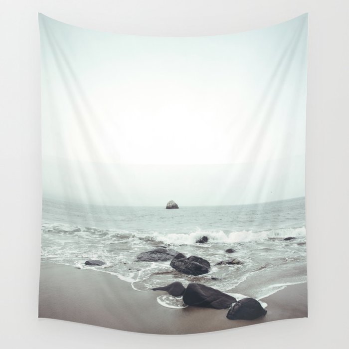 Coastal Waves Beach Ocean Sea Vintage Landscape Photography Wall