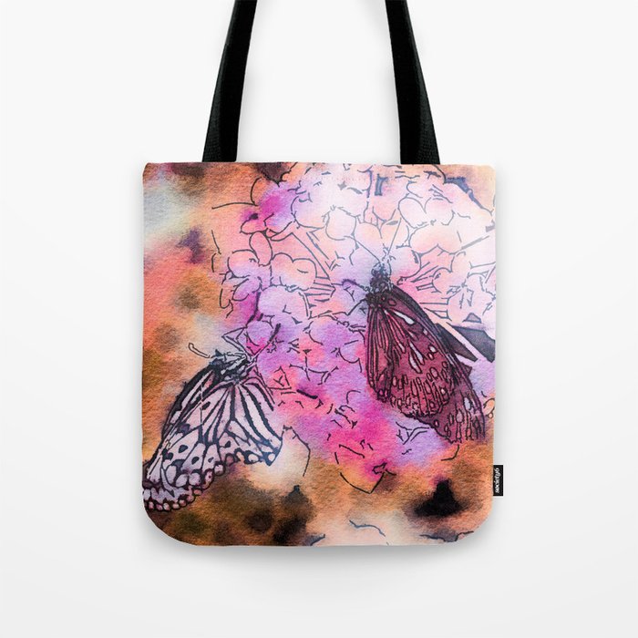 Watercolor Butterflies Tote Bag