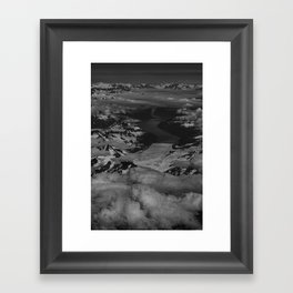 Aerial Glacier Six, B & W - Alaska Framed Art Print
