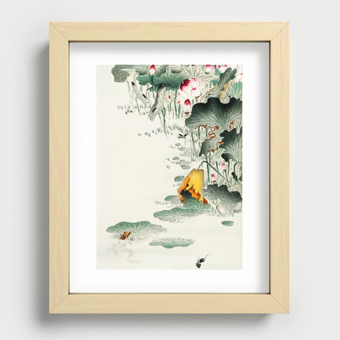 Frog in the swamp - Vintage Japanese Woodblock Print Art Recessed