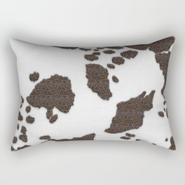 Decorative Tan + White Animal Spots (digital collage) Rectangular Pillow