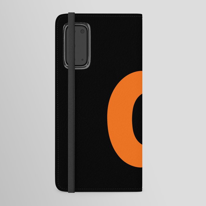 letter D (Orange & Black) Android Wallet Case