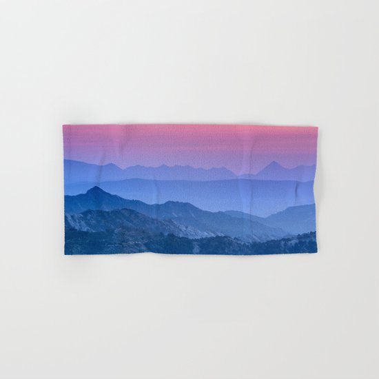 "Mountain dreams". At sunset. Hand & Bath Towel