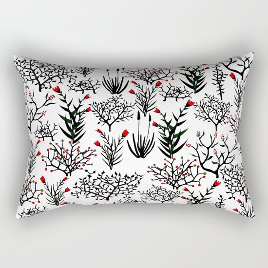 Black Nature Rectangular Pillow