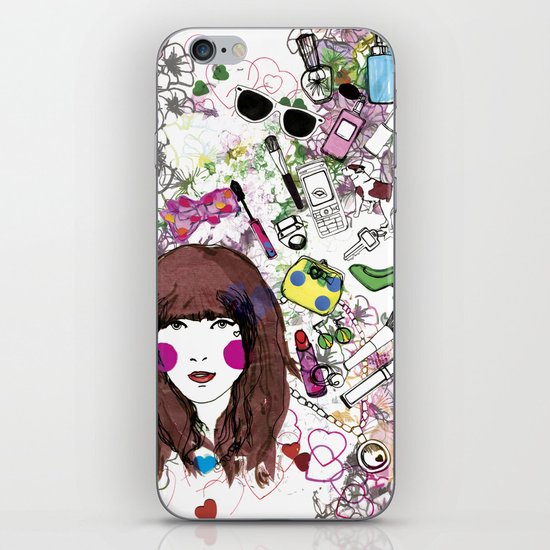 Floral Girl iPhone & iPod Skin