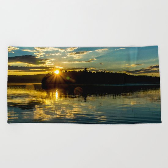 Golden Sunset Beach Towel