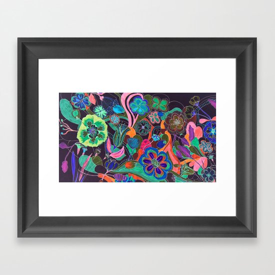 flower forest Framed Art Print