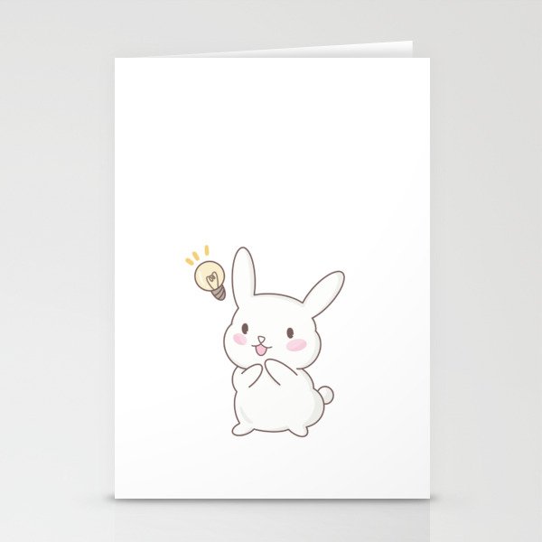 Snuffles the bunny - Lightbulb Stationery Cards