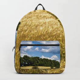 Golden wheat field poetry Backpack | Summer, Nature, Grainfield, Grain, Countryside, Wheatfield, Bluesky, Photo, Clouds, Summerfield 