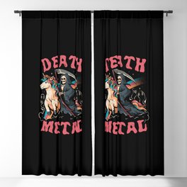 Death Metal - Cute Evil Skull Unicorn Gift Blackout Curtain