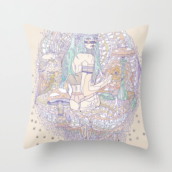hues in moss Throw Pillow