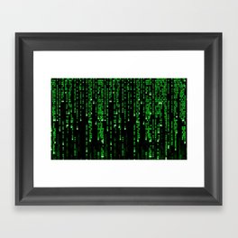 Matrix Binary Code Framed Art Print