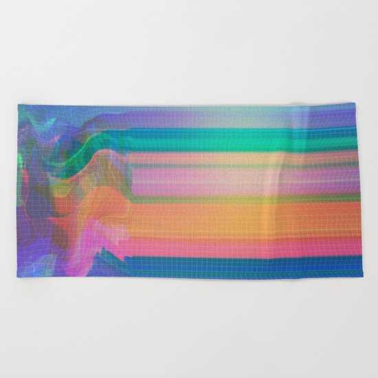 Glitch 02 Beach Towel