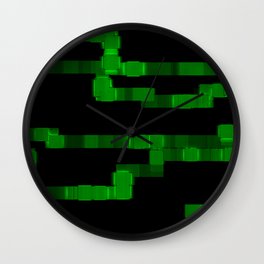 Neon green snake Wall Clock