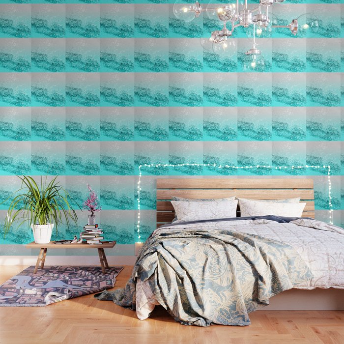 Turquoise and online silver wallpaper