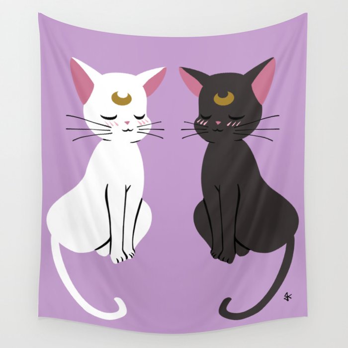Sailor Moon Cats Wall Tapestry By Kayteadesign Society6