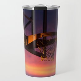 Basketball Sunset Travel Mug