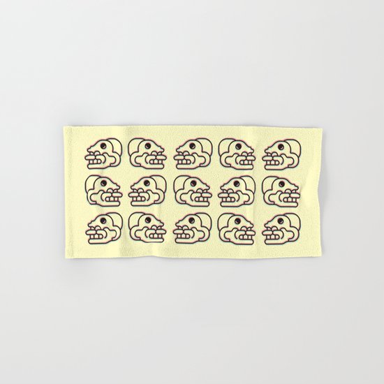 Monkey Skull - Aztec Glyph Hand & Bath Towel