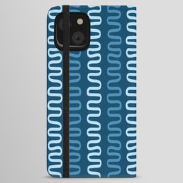 Abstract Shapes 237 in Midnight Blue (Snake Pattern Abstraction) iPhone Wallet Case