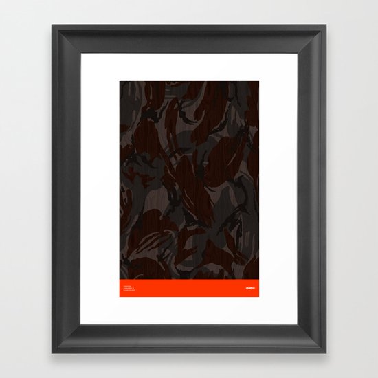 Modern Woodgrain Camouflage / British DPM Framed Art Print