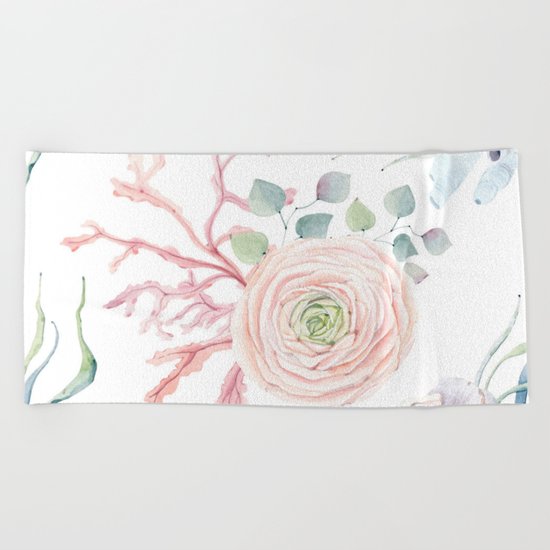 Ocean blossom Beach Towel