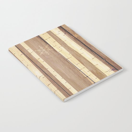 Christmas Pattern on Wood 03 Notebook
