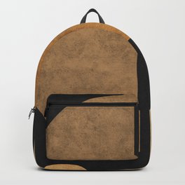 Geometric Harmony Black 02 - Minimal Abstract Backpack | Zen, Elegant, Graphicdesign, Shapes, Design, Composition, Black, Geometric, Curves, Contemporary 
