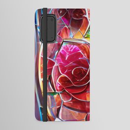 Stained Glass Roses Android Wallet Case