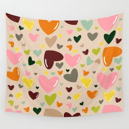Cutie Hearts Pattern Wall Tapestry