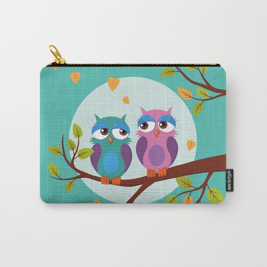 Sleepy owls in love Carry-All Pouch