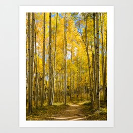 In the yellow woods Art Print