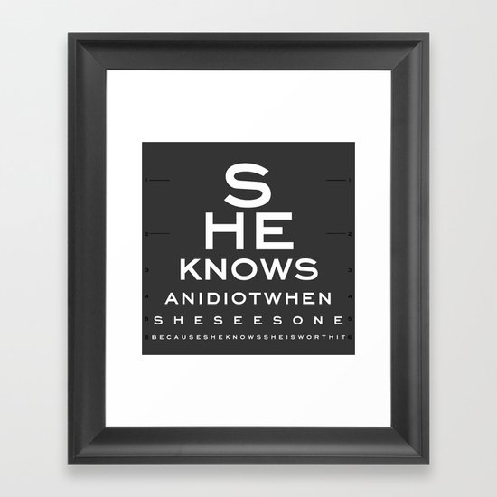 idiot Framed Art Print