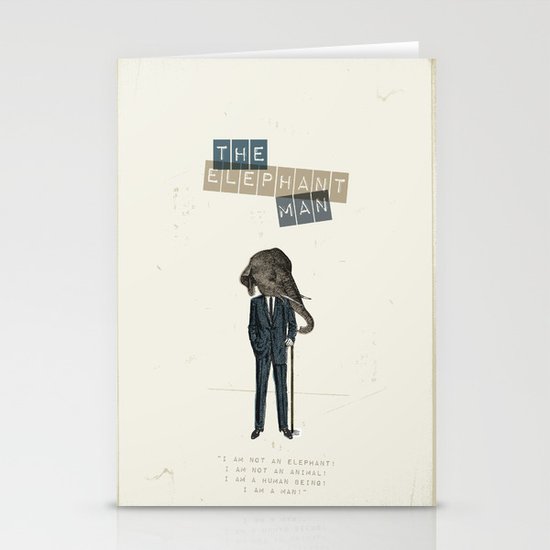 The elephant man Stationery Cards