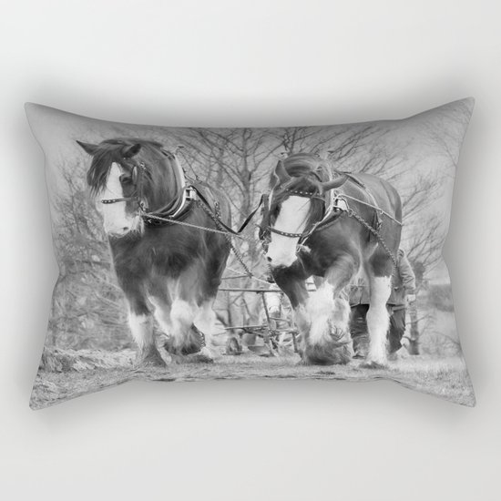 Working Horses Rectangular Pillow