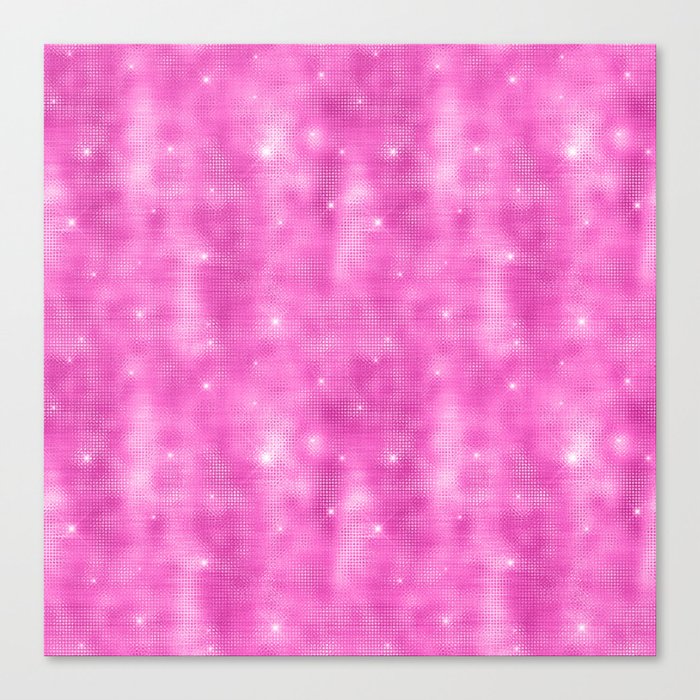 Glam Hot Pink Diamond Shimmer Glitter Canvas Print