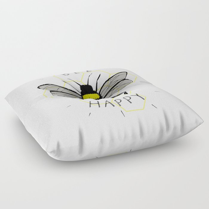 Bee Happy Floor Pillow